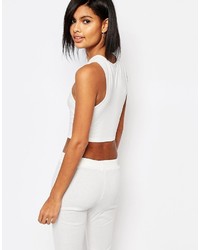 Белый укороченный топ от Vero Moda