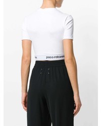 Белый укороченный топ от Paco Rabanne