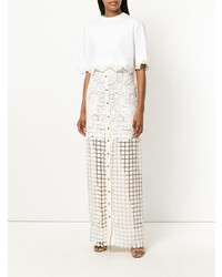 Белый укороченный топ от Fausto Puglisi