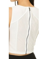 Белый укороченный топ от Alice + Olivia