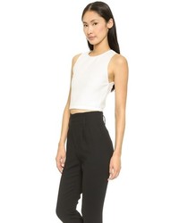 Белый укороченный топ от Alice + Olivia