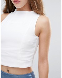 Белый укороченный топ от Glamorous