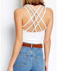 Белый укороченный топ от Daisy Street