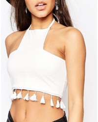 Белый укороченный топ от Missguided