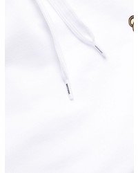 Мужской белый флисовый худи с принтом от Moschino