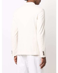 Мужской белый хлопковый двубортный пиджак от Tonello