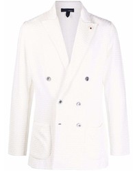 Мужской белый хлопковый двубортный пиджак от Lardini