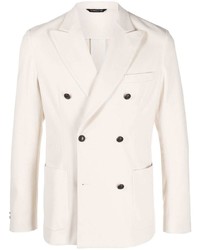 Мужской белый хлопковый двубортный пиджак от Tonello
