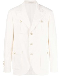 Мужской белый хлопковый пиджак от Brunello Cucinelli