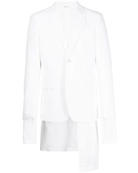 Мужской белый хлопковый пиджак от Comme Des Garcons Homme Plus