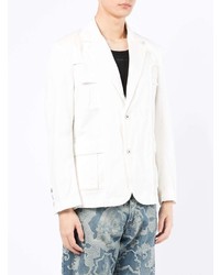 Мужской белый хлопковый пиджак от Feng Chen Wang