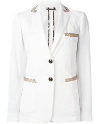 Женский белый хлопковый пиджак от Etro