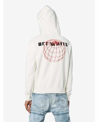 Мужской белый худи с вышивкой от Off-White