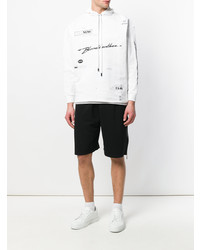 Мужской белый худи с вышивкой от Blood Brother