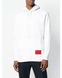 Мужской белый худи с принтом от Calvin Klein Jeans