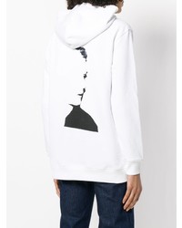 Женский белый худи с принтом от Calvin Klein Jeans