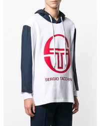 Мужской белый худи с принтом от Sergio Tacchini