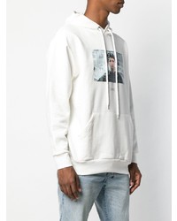 Мужской белый худи с принтом от Throwback.