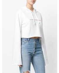 Женский белый худи с принтом от Chiara Ferragni