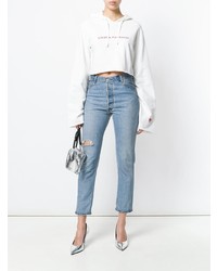 Женский белый худи с принтом от Chiara Ferragni