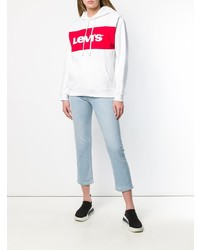 Женский белый худи с принтом от Levi's