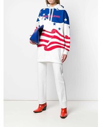 Женский белый худи с принтом от Calvin Klein Jeans