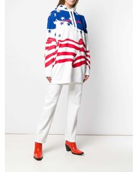 Женский белый худи с принтом от Calvin Klein Jeans