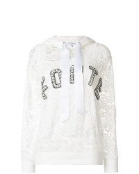 Женский белый худи с принтом от Forte Dei Marmi Couture