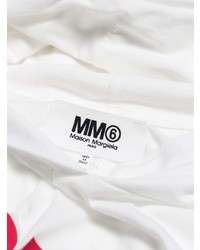 Женский белый худи с принтом от MM6 MAISON MARGIELA