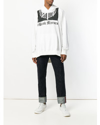 Мужской белый худи с принтом от Maison Mihara Yasuhiro