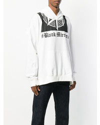 Мужской белый худи с принтом от Maison Mihara Yasuhiro