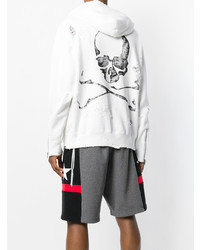 Мужской белый худи с принтом от Mastermind World