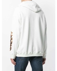 Мужской белый худи с принтом от Adaptation