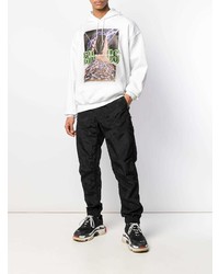 Мужской белый худи с принтом от Tigran Avetysian