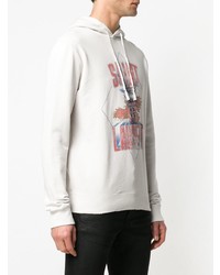 Мужской белый худи с принтом от Saint Laurent