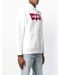 Мужской белый худи с принтом от Levi's