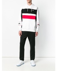 Мужской белый худи с принтом от Fila