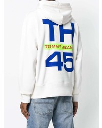 Мужской белый худи с принтом от Tommy Jeans