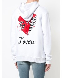 Мужской белый худи с принтом от Amiri