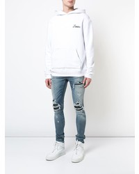 Мужской белый худи с принтом от Amiri