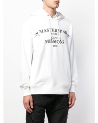 Мужской белый худи с принтом от Mastermind World