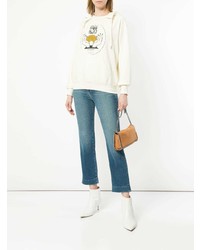 Женский белый худи с принтом от Frame