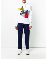 Мужской белый худи с принтом от DSQUARED2