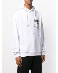 Мужской белый худи с принтом от Maison Margiela