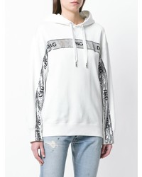 Женский белый худи с принтом от Dolce & Gabbana