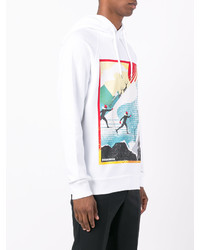 Мужской белый худи с принтом от DSQUARED2