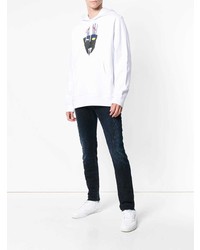 Мужской белый худи с принтом от Diesel Black Gold