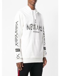 Мужской белый худи с принтом от Newams