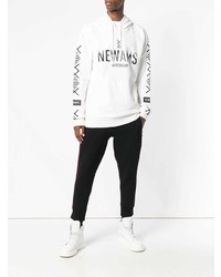 Мужской белый худи с принтом от Newams
