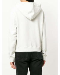 Женский белый худи от Saint Laurent